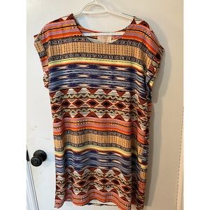 Colorful Western Pattern Dress